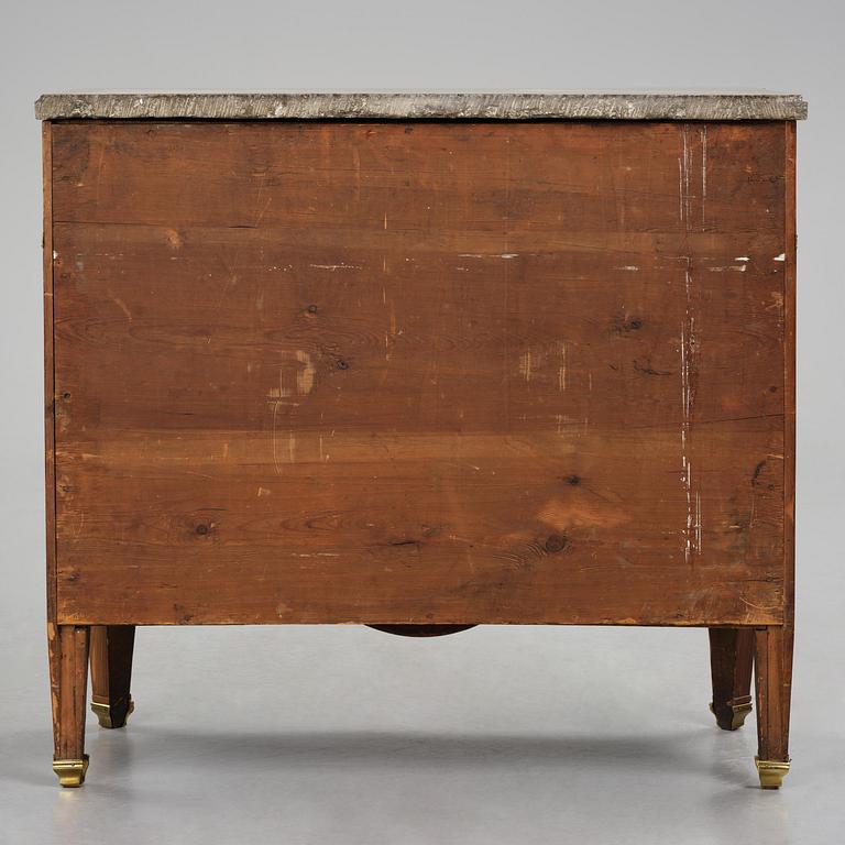 A Gustavian marquetry commode by G. Foltiern (mastewr in Stockholm 1771-1804).