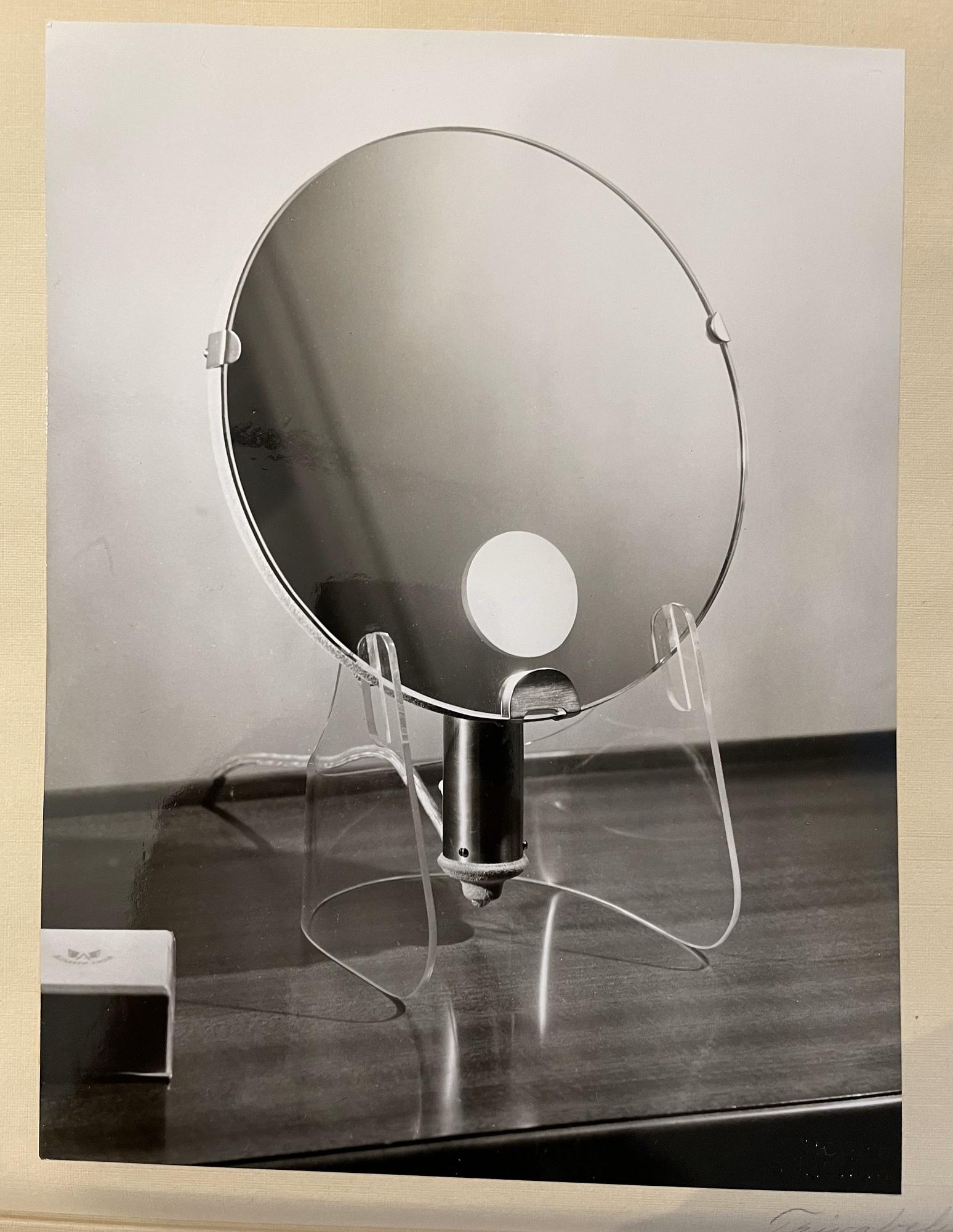 Bertil Brisborg, a table lamp with mirror model "532-013" from the Triva series, Nordiska Kompaniet, 1950s.