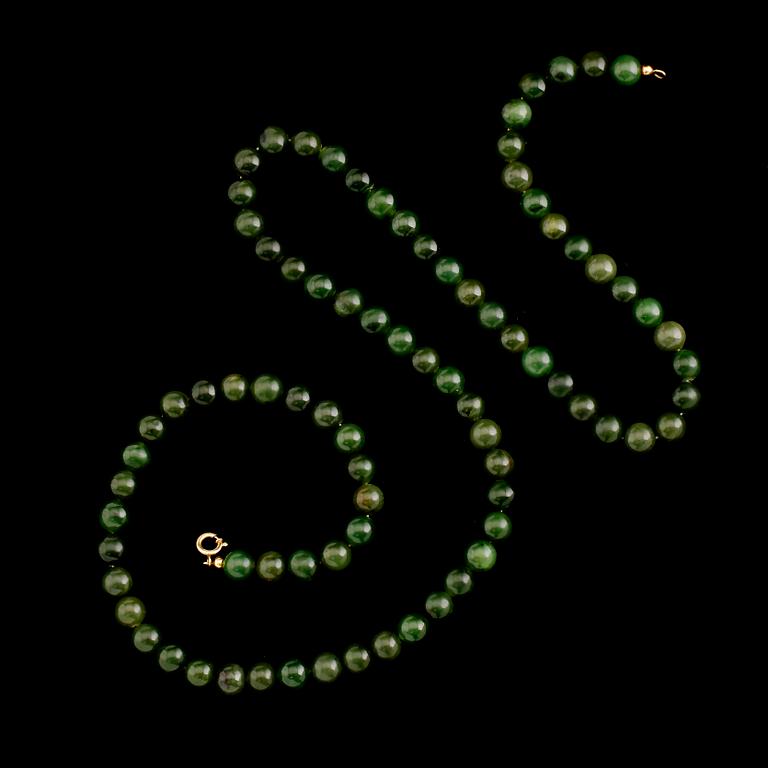 COLLIER, nefrit, Kina, 1900-tal.