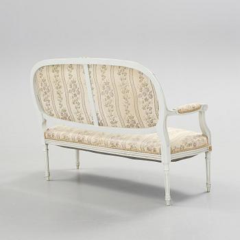 SOFFGRUPP, 5 delar, gustaviansk stil, 1900-tal.