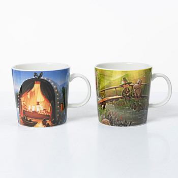 Arabia, 29 Moomin mugs, Finland.