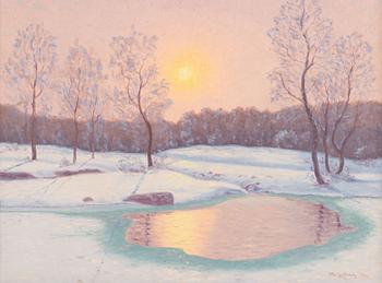 Otto Lindberg, oil on canvas, signed and dated 1946.