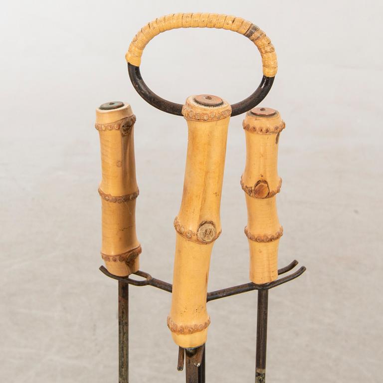 Ystad metal, fire rack with 3 parts, 60s.