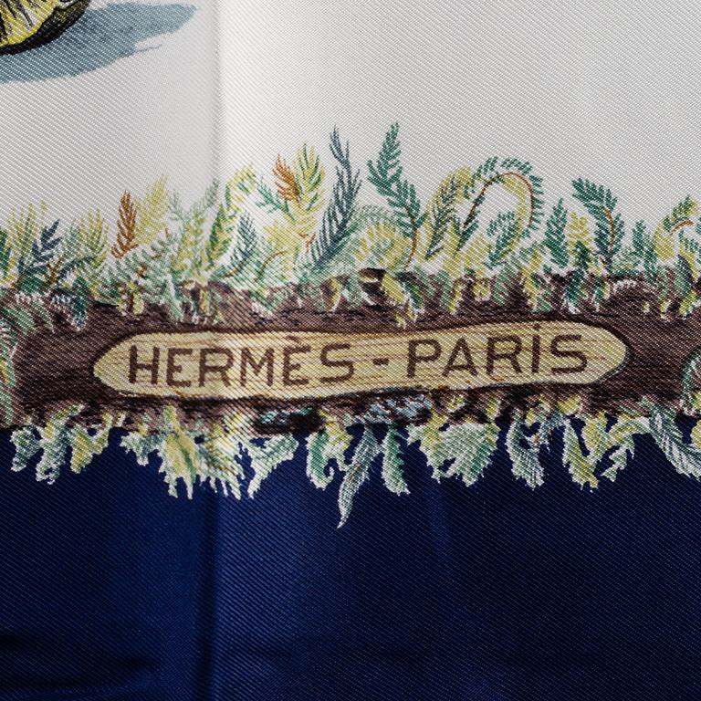 HERMÈS, scarf, "Champignons".