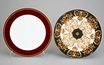 SERVISDELAR, 45st, porslin, mestadels "Barocco", Versace för Rosenthal.