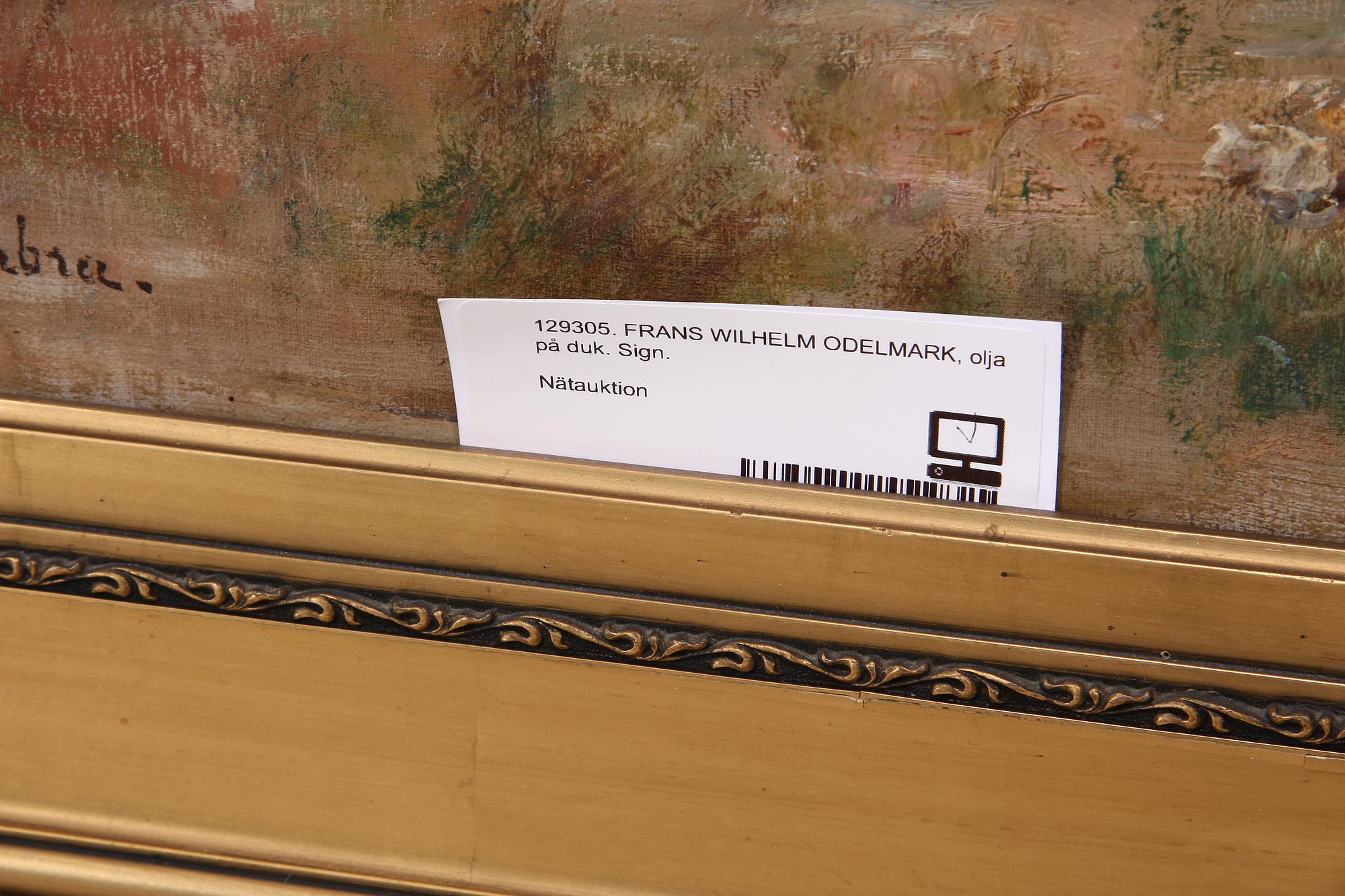 FRANS WILHELM ODELMARK, olja på duk. Sign.