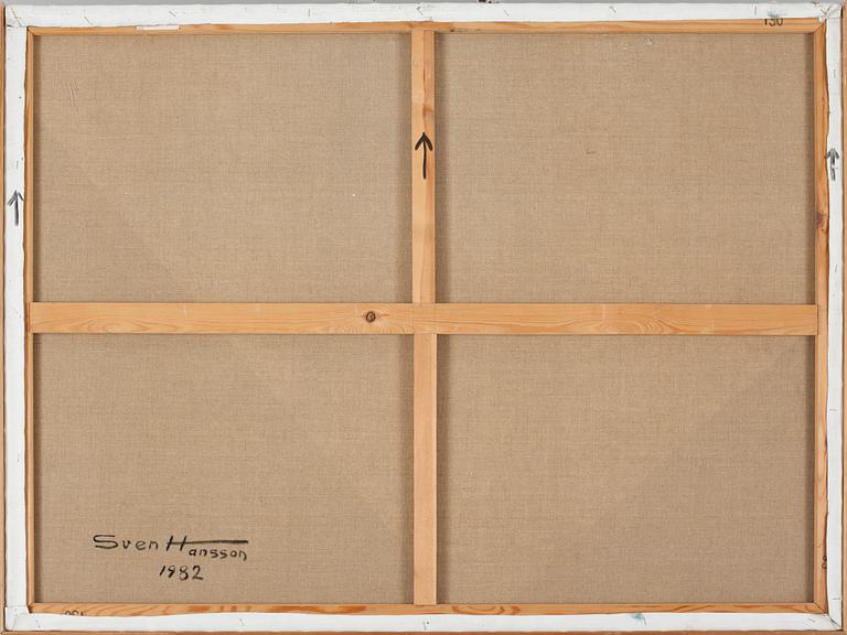 SVEN HANSSON, oil on canvas, signed and dated 1982 à tergo.