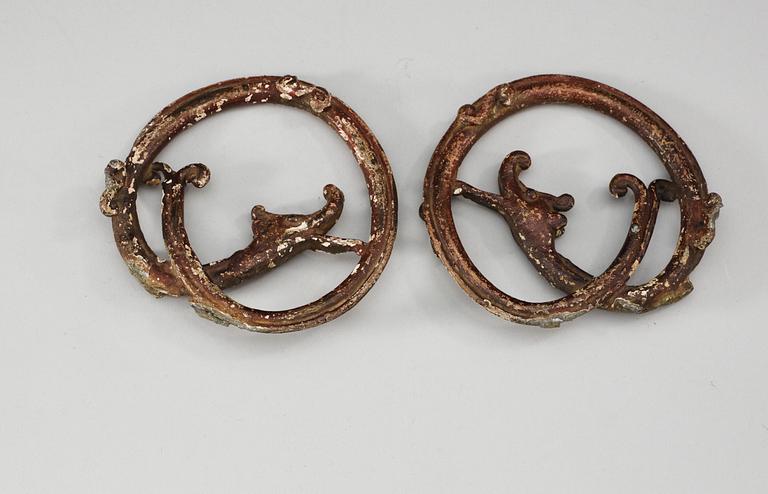 Two bronze ornaments, presumably Scythian.