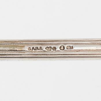 Bestickuppsättning, 114 delar, silver, modell "Adlerstråhle", bl a GAB, Stockholm 1918, i schatull.