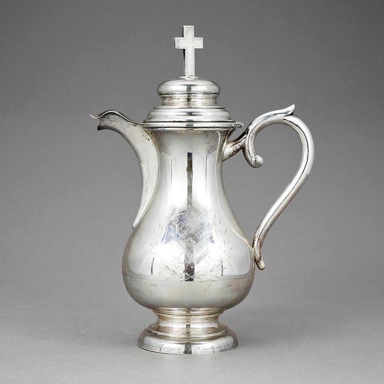 NATTVARDSKANNA, silver, K.G. Markström, Uppsala 1907, 590 g.