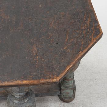 A painted Baroque table, 18th Century.
