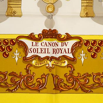 Hermès, scarf, "Le Canon du Soleil Royal".