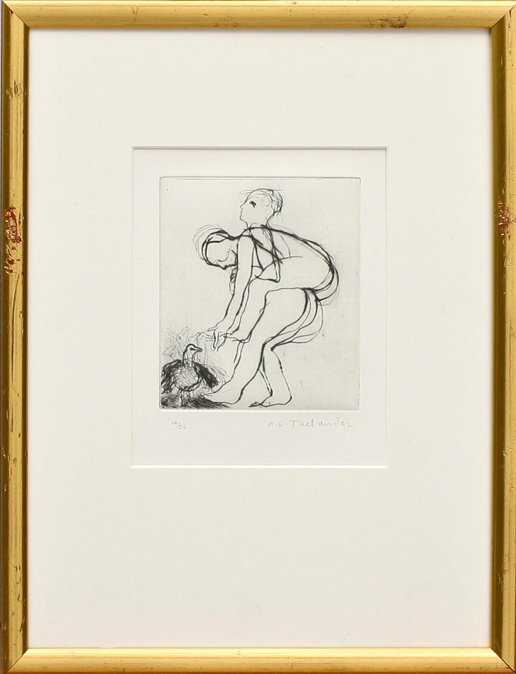 PÄR GUNNAR THELANDER, etsningar, 3 st, sign och numr, upplaga 26 ex.