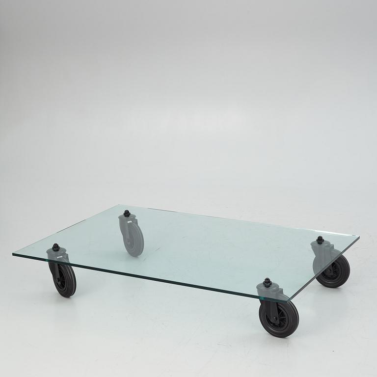 Gae Aulenti, soffbord, "Tavolo con Ruote", Fontana Arte, Italien.
