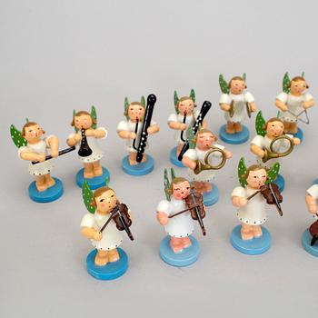 ÄNGLAORKESTER, 20 st, Erzgebirge, Tyskland, 1900-tal.