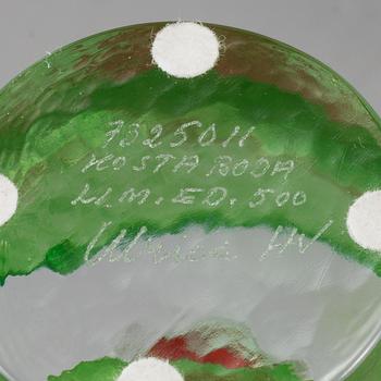 A set of four Ulrica Hydman-Vallien glass sculptures for Kosta Boda. Limited Edition.