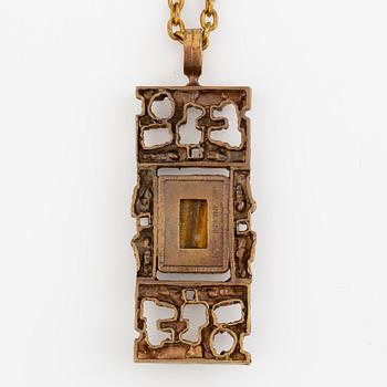 Pentti Sarpaneva, Collier,brons med tigeröga. Möjligen Pentti Sarpaneva,