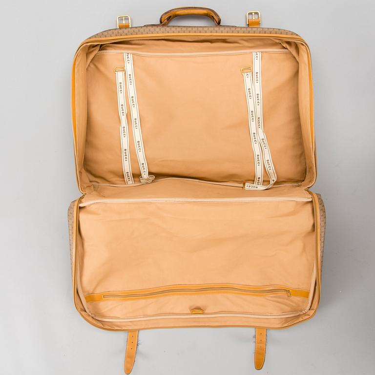 A Large Vintage Micro GG canvas Soft Suitcase.