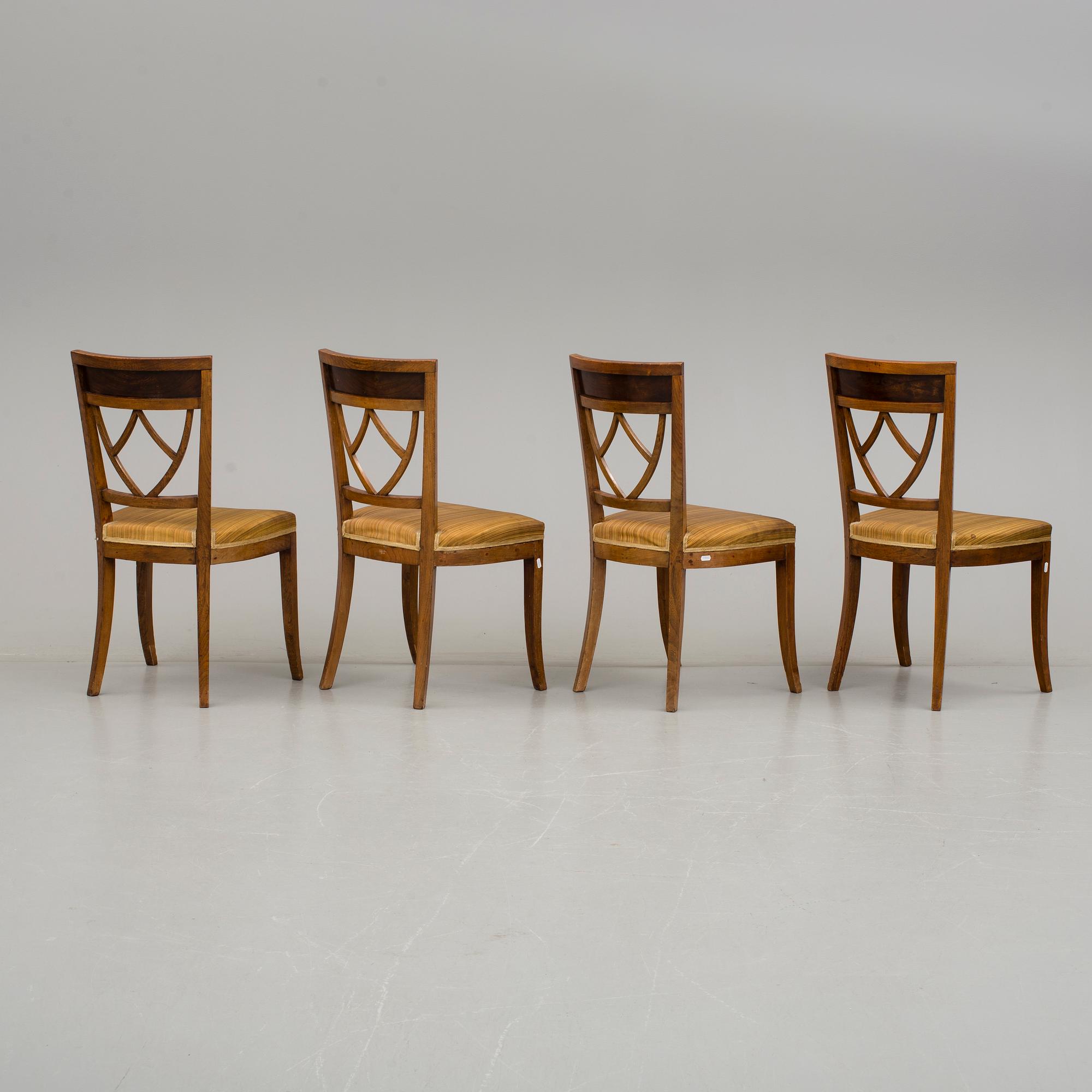 STOLAR, 4 stycken, engelsk stil, 1800-tal.