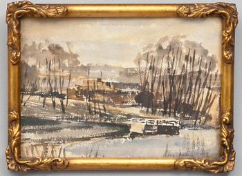 ALEX MATSON, vesiväri, signeerattu ja päivätty 1918.