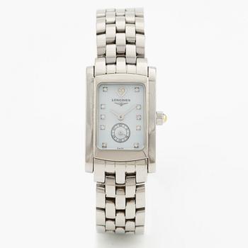 Longines, Dolce Vita, "mother of pearl diamond dial", wristwatch, 20 x 24.5 (30) mm.