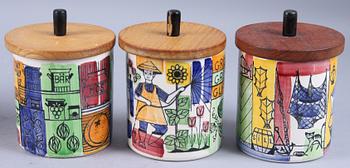 LOCKBURKAR, 5 st, bl a "Vår lilla stad", Anita Nylund för JIE Gantofta,