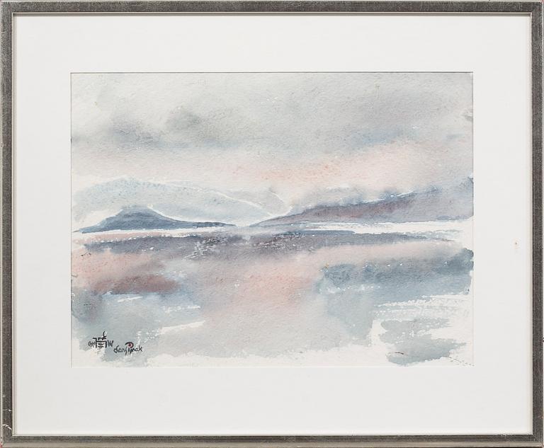 LARS PIRAK, water colors, signed.