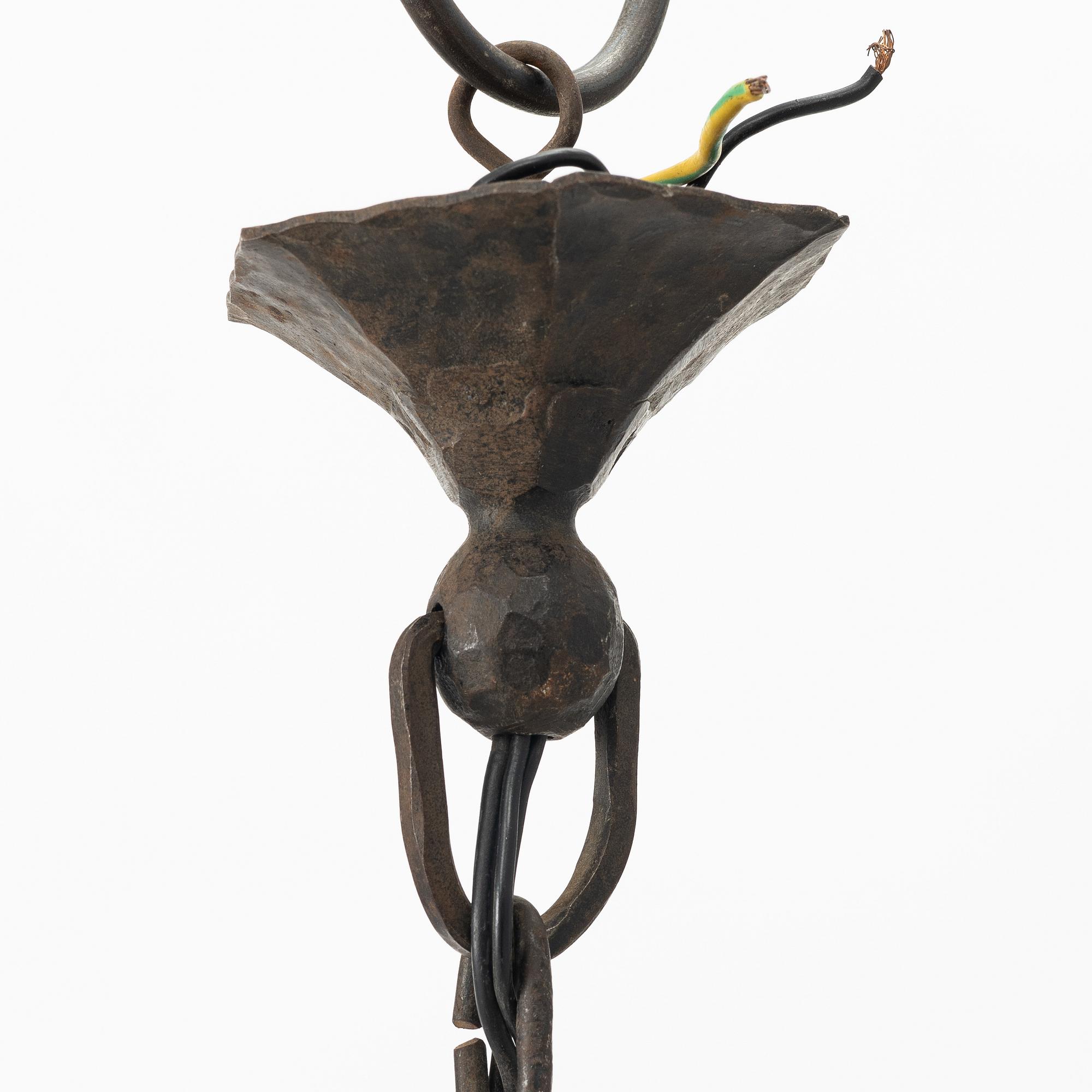 Harald Notini, a pair of ceiling lamps model 5912, Arvid Böhlmarks Lampfabrik, Stockholm, 1920s.