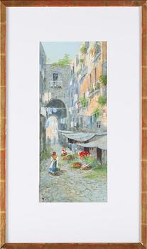 Girolamo Gianni · GIROLAMO GIANNI, akvarell, signerad.