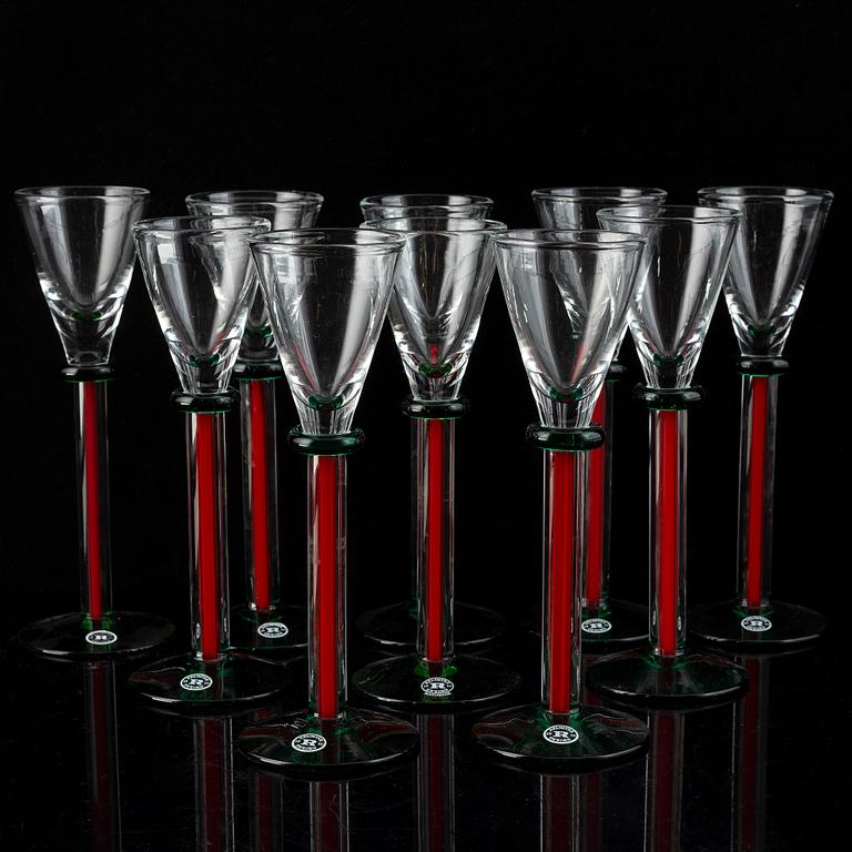 Glas, 12 stycken (10+2). Reijmyre, 1900-tal.