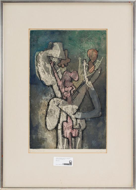 ROBERTO MATTA, färglitografi. Sign Épreuve d'artiste.