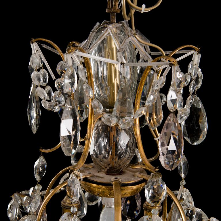 A SWEDISH CHANDELIER BY OLOF WESTERBERG, rokoko, Stockholm 1792.