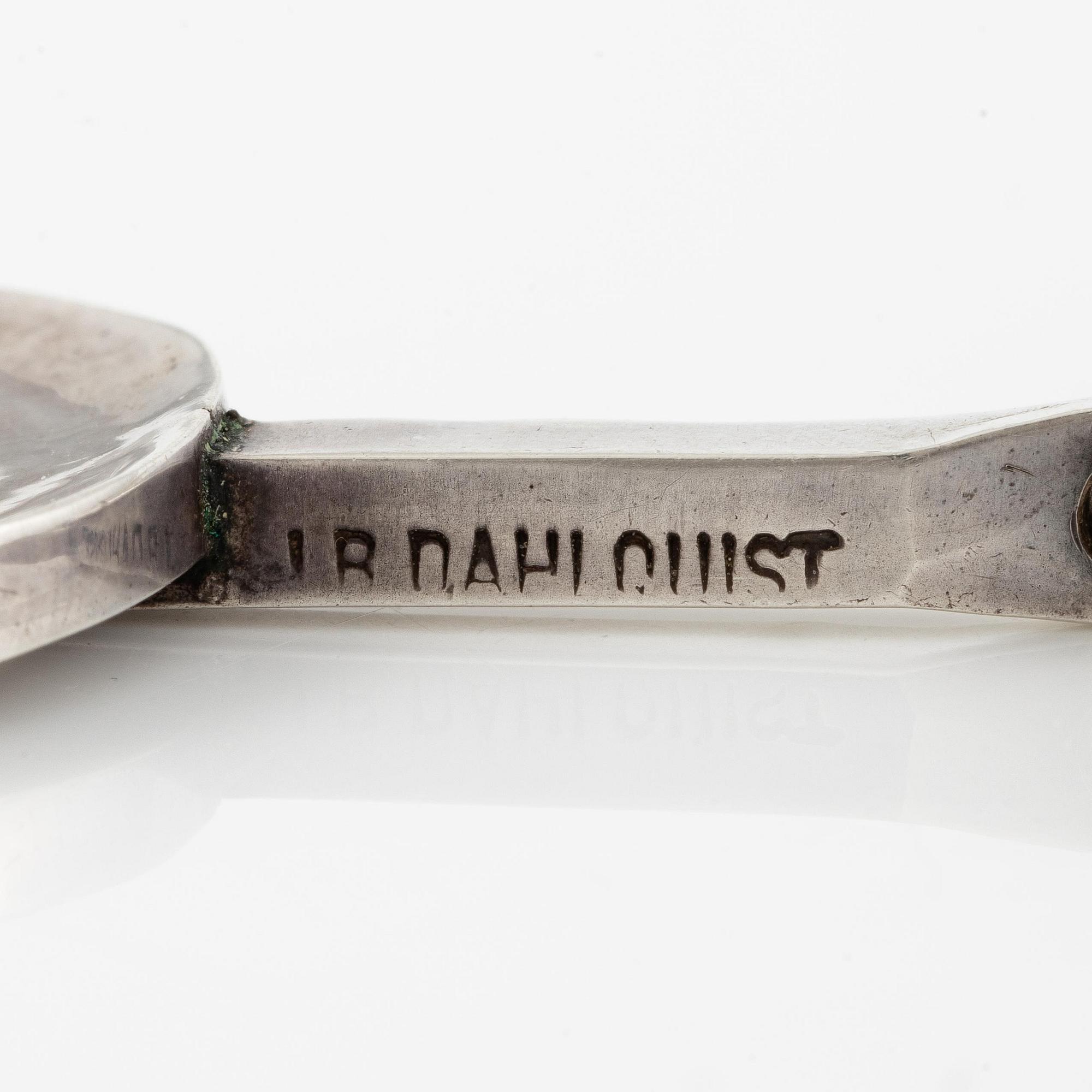 Inga-Britt "Ibe" Dahlquist, a necklace, silver with fossil, Visby 1966.