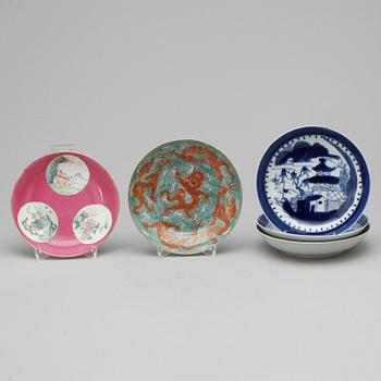 SKÅLFAT, 5st, porslin, Kina, 1800-tal.