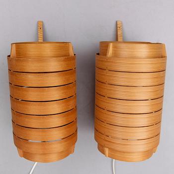 VÄGGLAMPOR, 1 par,  AB Ellysett, signerade, Hans-Agne Jakobson, Markaryd.