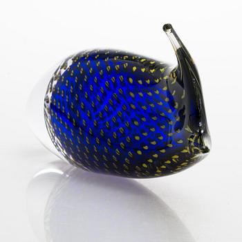 Skulptur, glas, signerad, formgivare Hanne Dreutler, glasblåsare Arthur Zirnsack, Studio Åhus 2002.