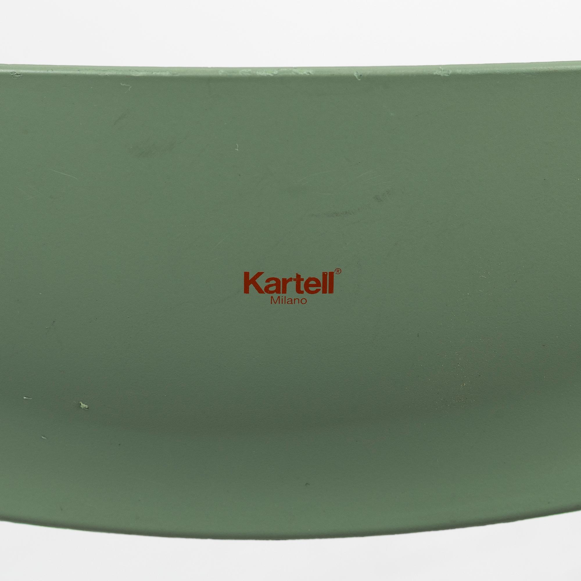 Philippe Starck and Eugeni Quitllet, bar stools, a pair, "Masters stool, Kartell, Italy.