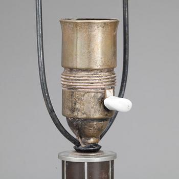 BORDSLAMPA, tenn, CG Hallberg Stockholm, 1920/30-tal.