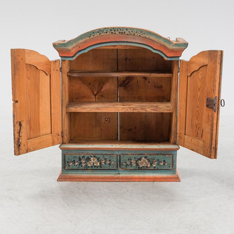 A painted wall cabinet 19th Century.