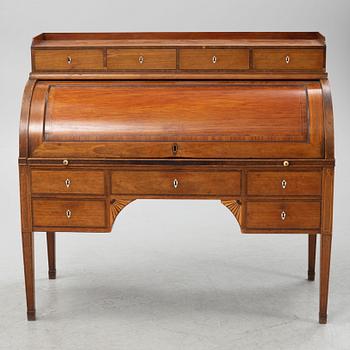 Rullklaffssekretär, Sengustavianskt Göteborgsarbete tillskrivet Niklas Westerlind, omkring år 1800.
