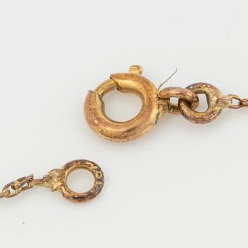 Hänge, 18K guld med två droppformade akvamariner.