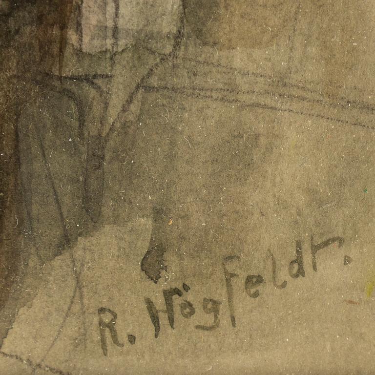 ROBERT HÖGFELDT, watercolour, signed.