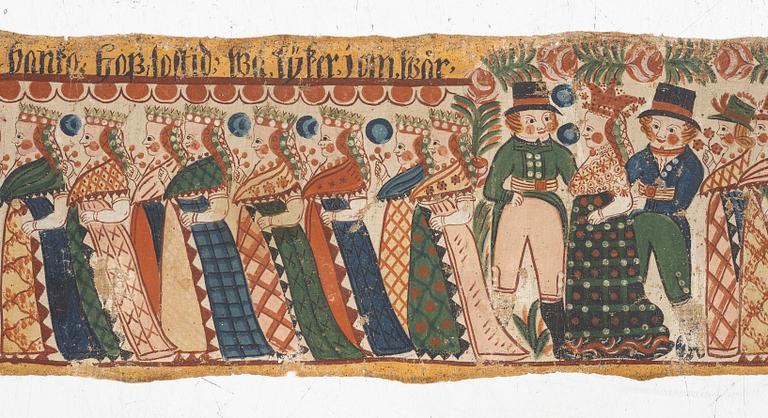 Bonadsmålning, Halland, daterad 1822.