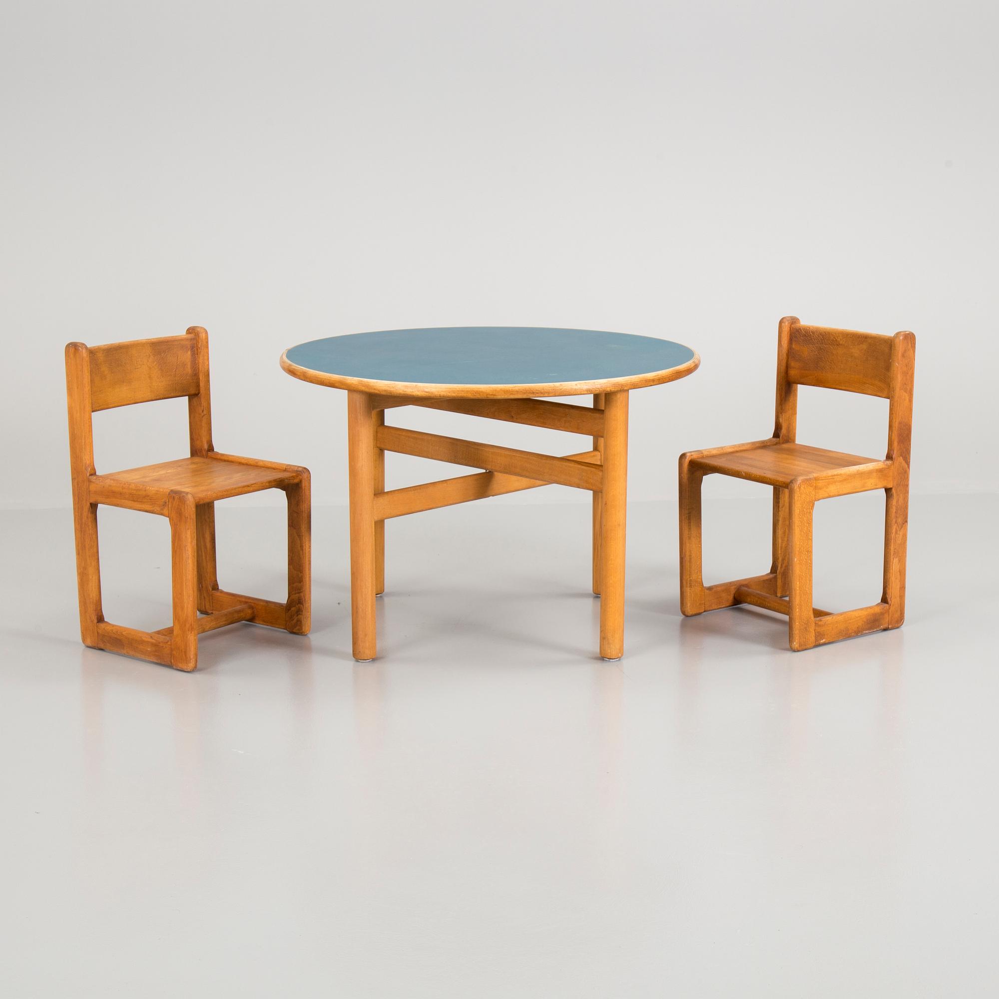 BARNMÖBEL, 3 delar, "BA-serien", Stephan Gip, Herbert Andersson, Gärsnäs, 1960-tal.