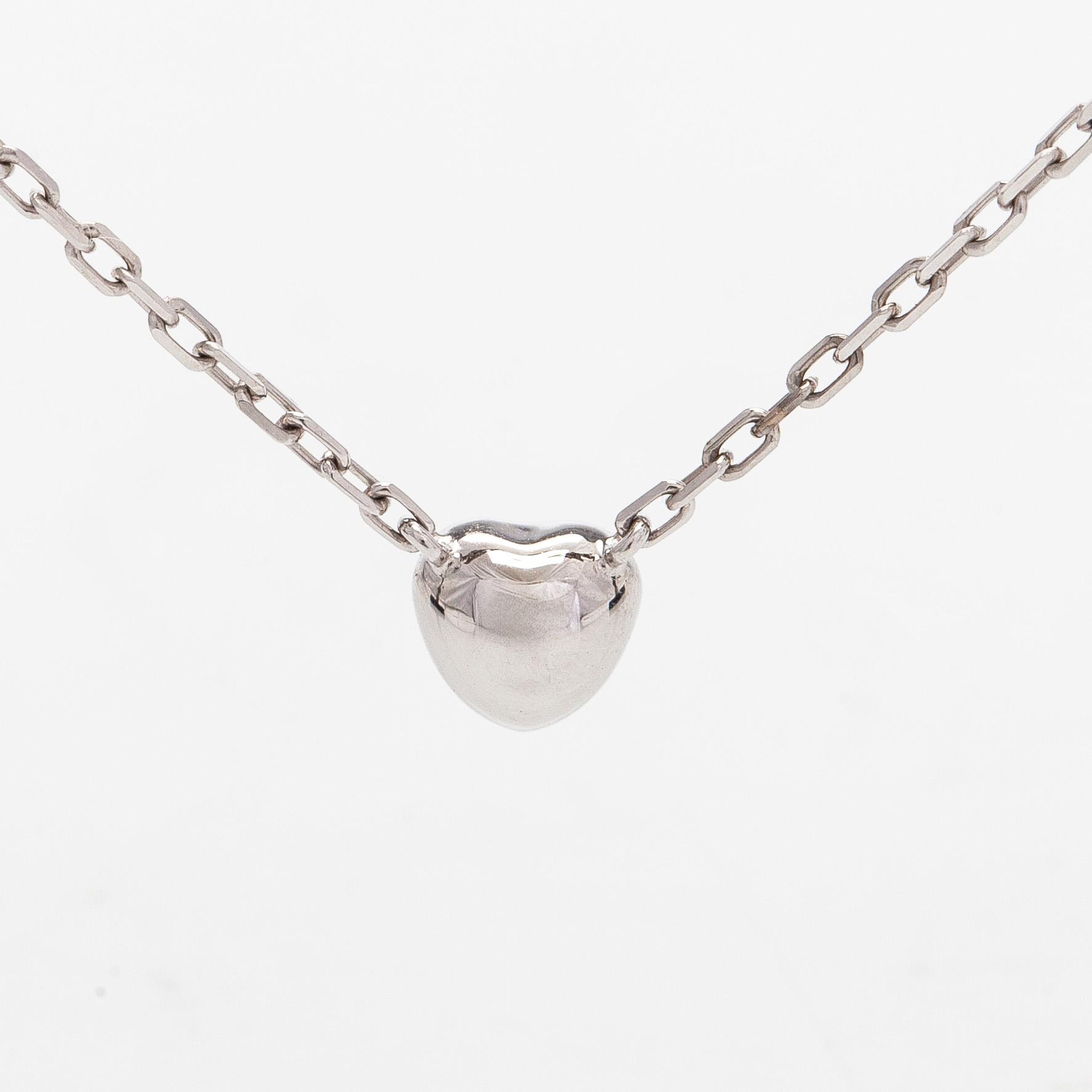 Cartier, kaulakoru, "d'Amour", 18K valkokultaa ja briljanttihiottu timantti.