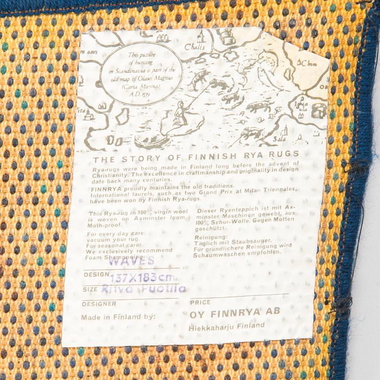 Ritva Puotila, ryamatta, Oy Finnrya Ab. Ca 183 x 137 cm.