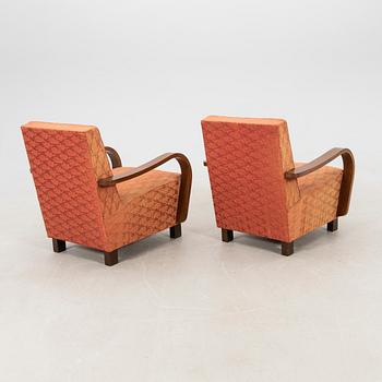 Armchairs, a pair of Art Deco, first half of the 20th century.