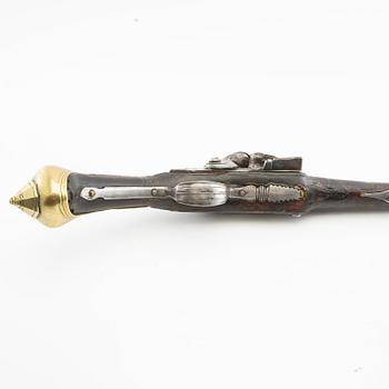 Flintlock pistol 18th century.