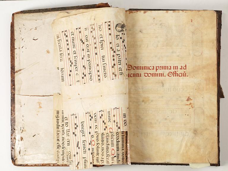 ANTIFONARIUM, handskrift, sannolikt 1400-tal.