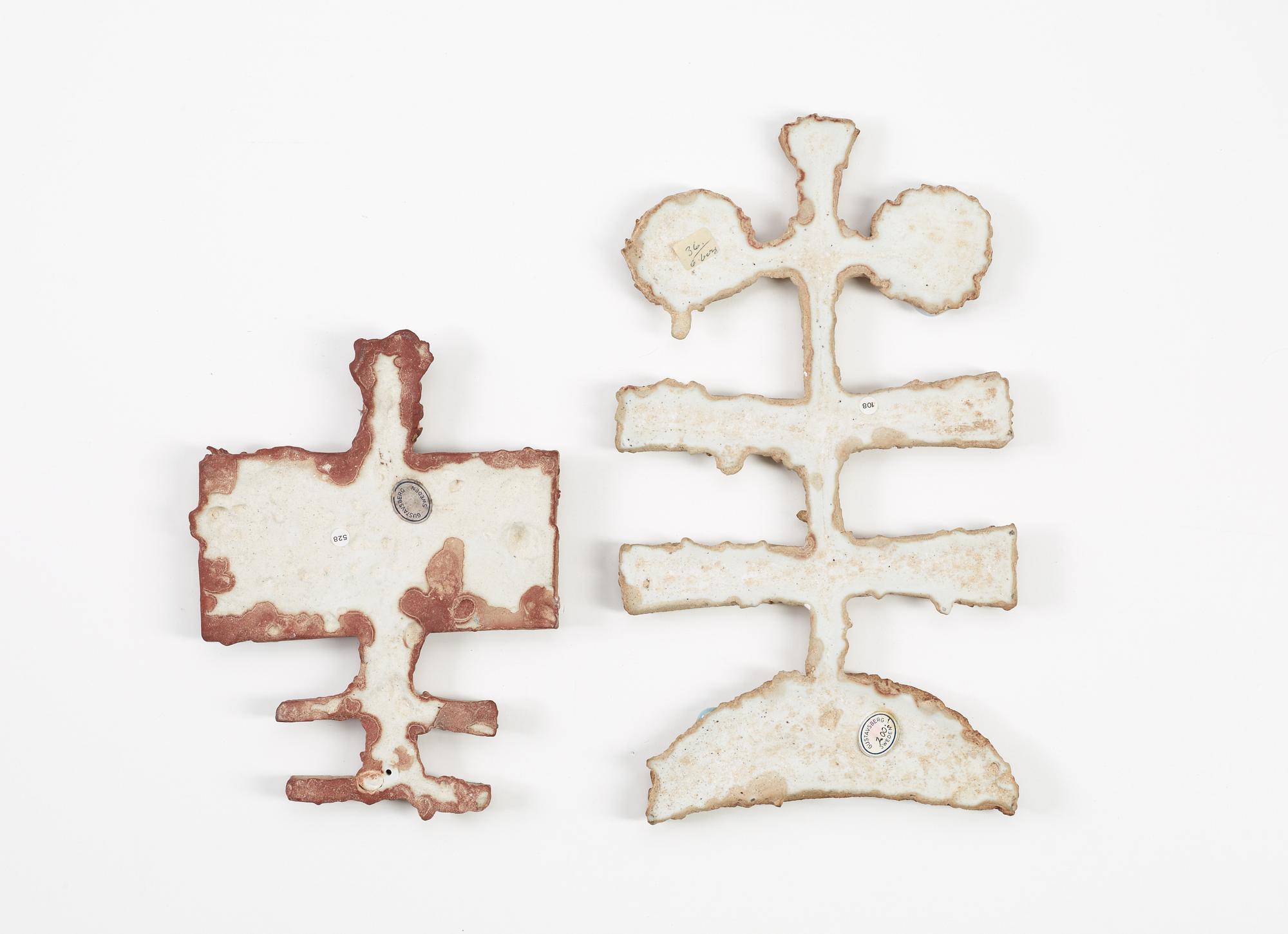 Two Anders Bruno Liljefors sand cast stoneware sculptures, Gustavsberg studio 1950's.